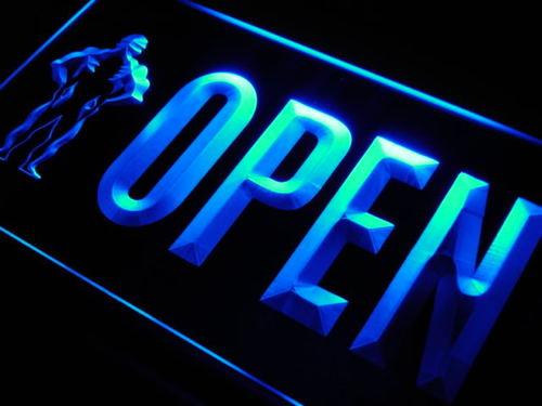 Open Gym Fitness LED Light Sign